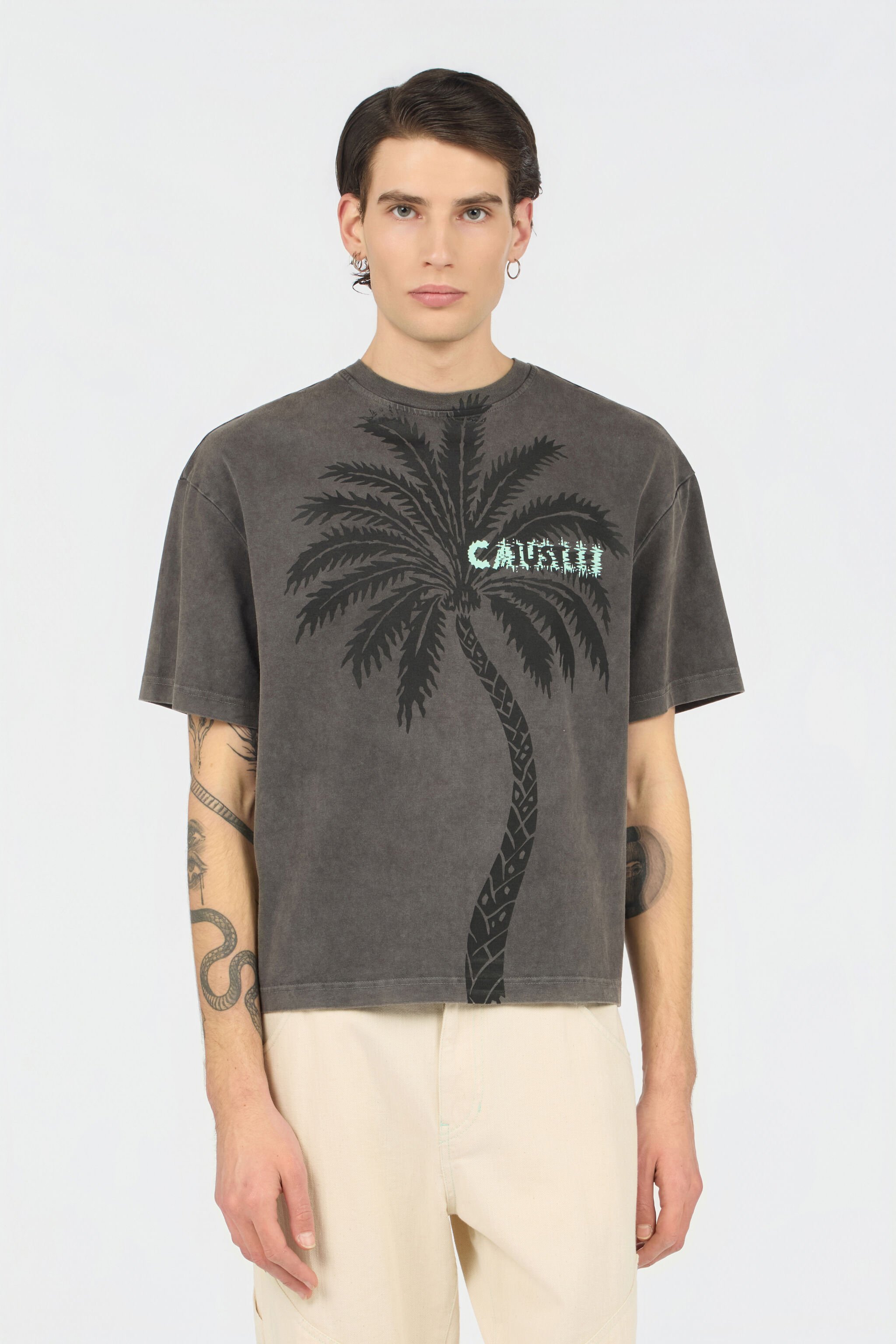 JC T-shirt Nera con Grafica Tiger Palm JC T-shirt Nera con Grafica Tiger Palm BLACK WFT057-WF087