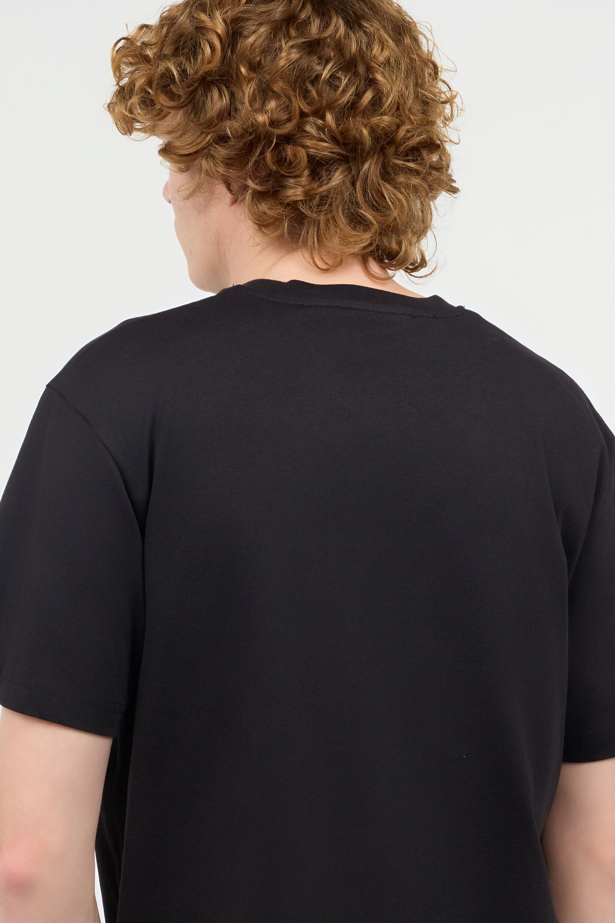 JC T-Shirt Mit Zweifarbigem Logo Schwarz UFT057-UF077