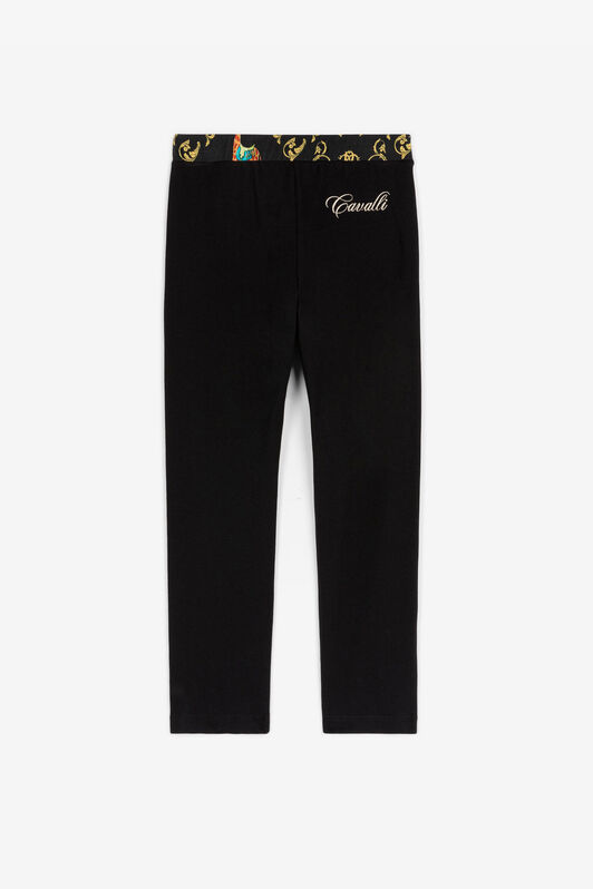 JU Filigree-Print Cotton Leggings JU Filigree-Print Cotton Leggings Black RJT236-JD001