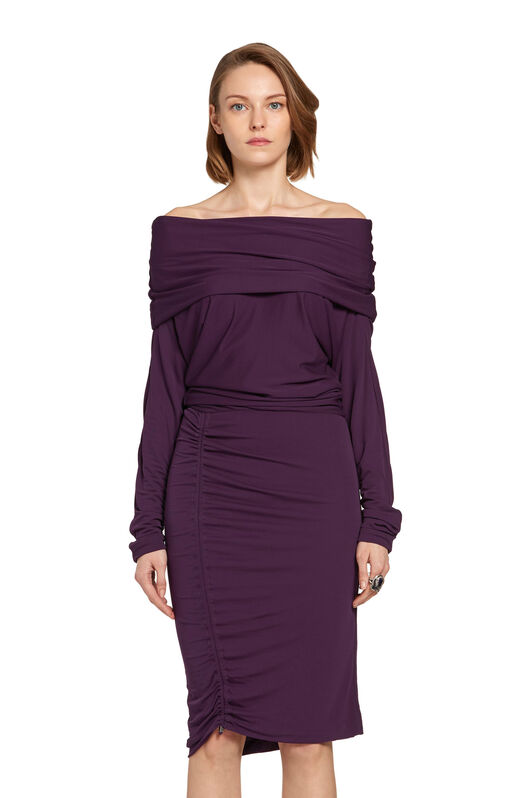 RC Robe froncée à haut bénitier Violet JQT125-JJ035