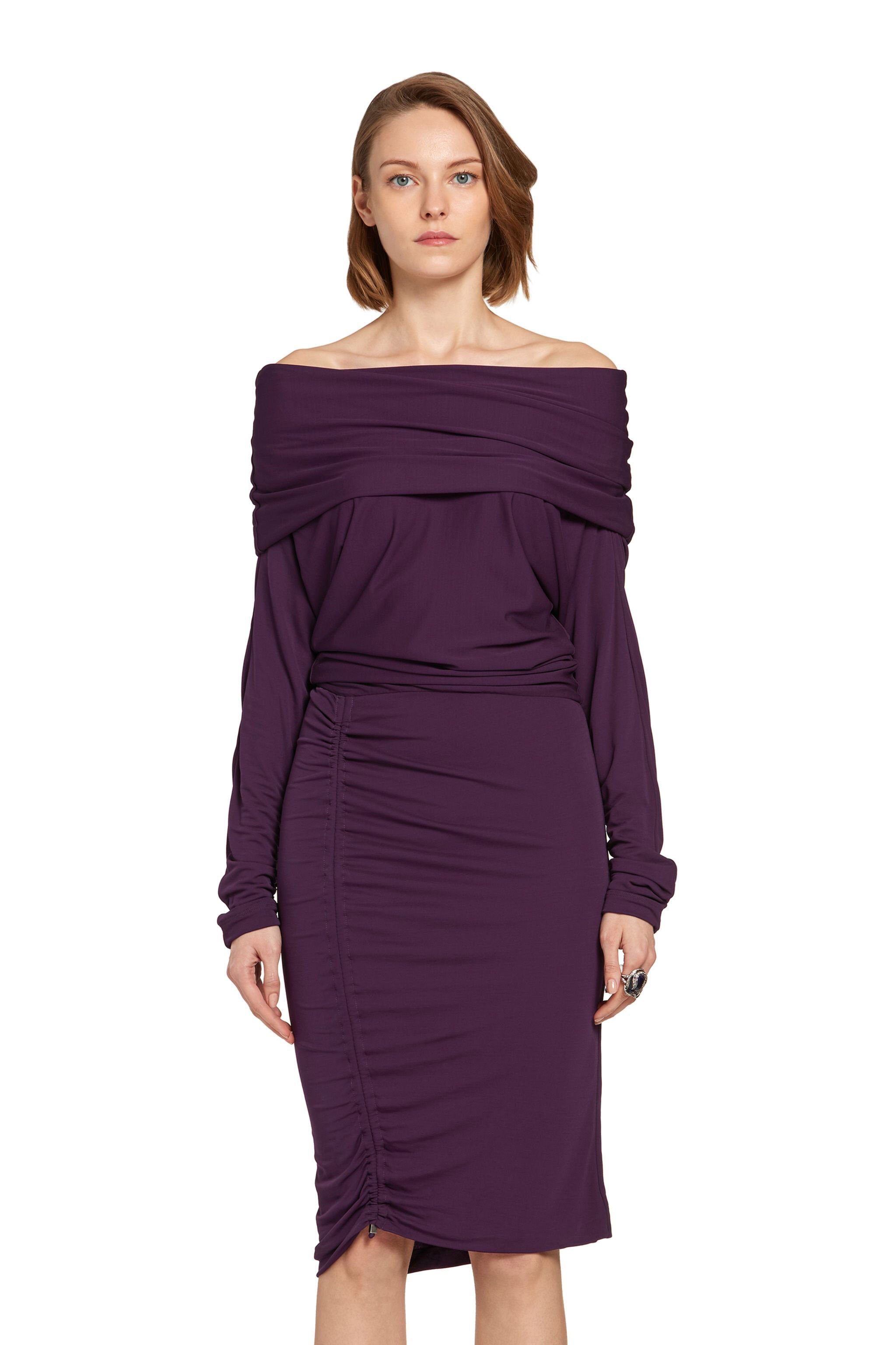 RC Robe froncée à haut bénitier Violet JQT125-JJ035