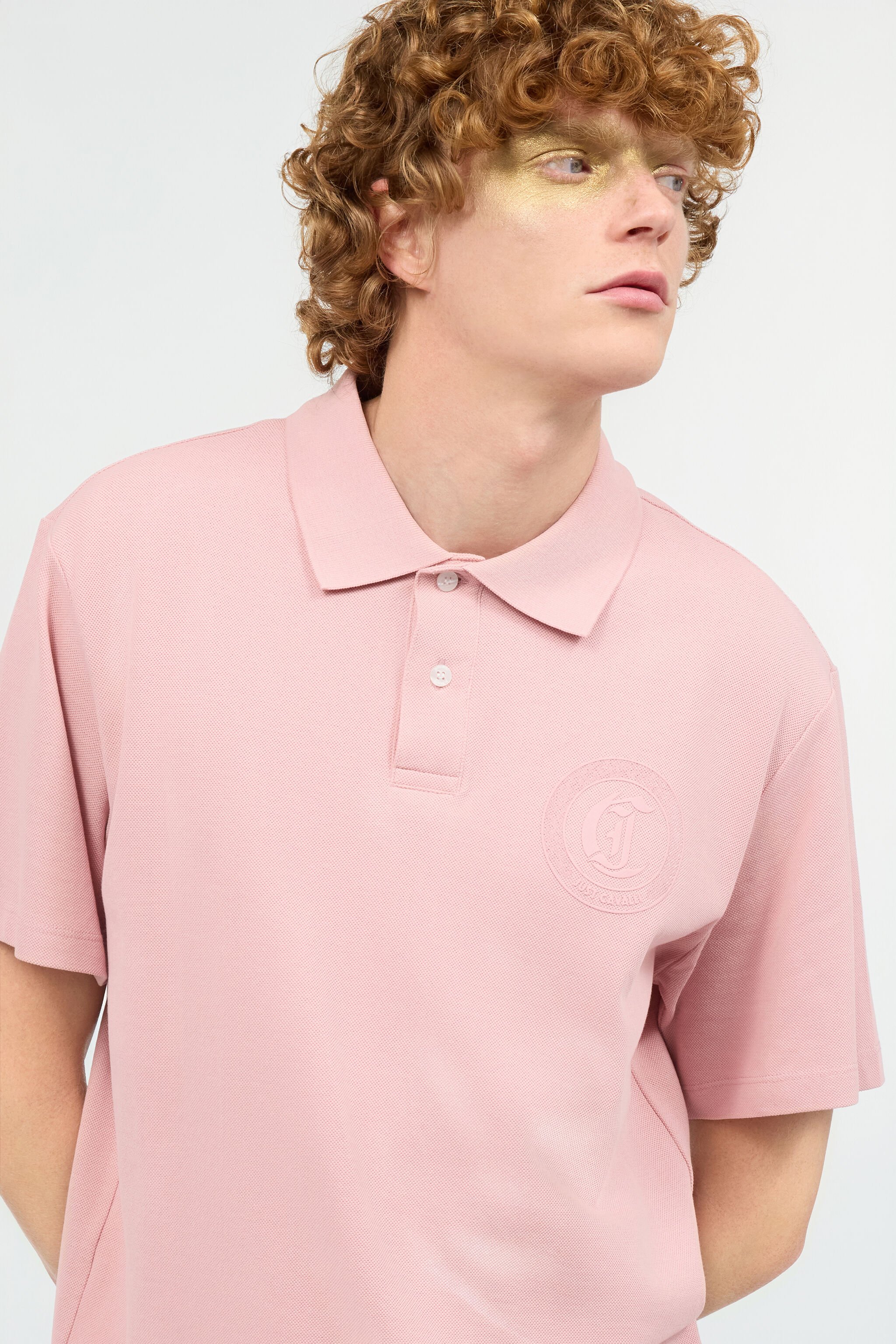 JC Polo Con Monograma JC Bordado Rosa UFT020-UF040
