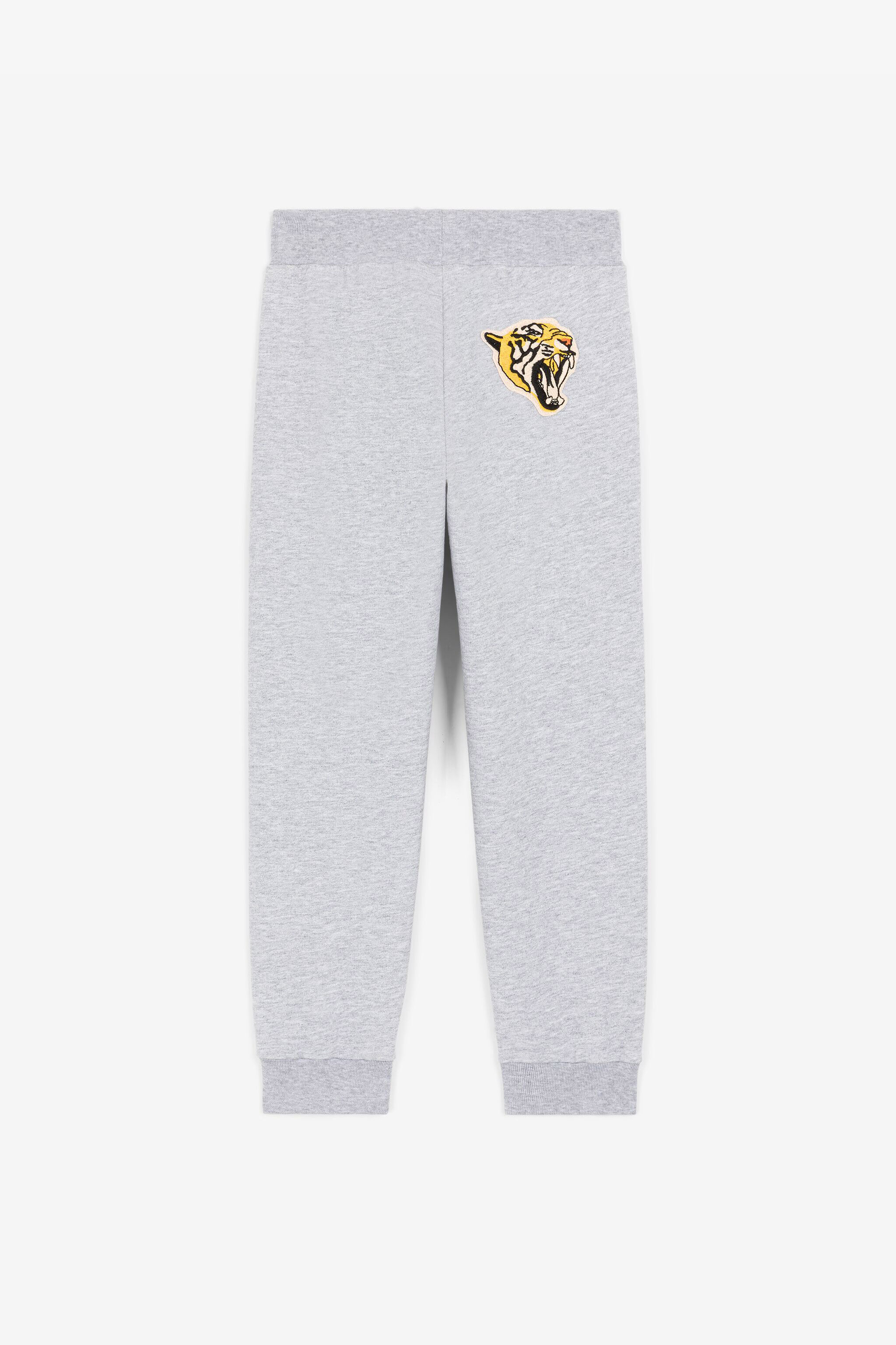 JU Logo-Print Cotton Sweatpants Gray RJT20R-CF050