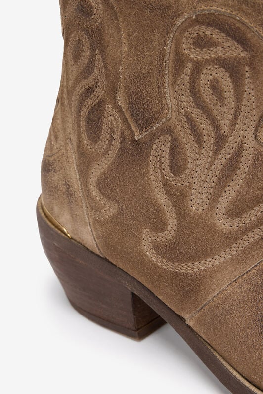 JC Stivali Texani Marroni In Pelle TAUPE VFS114-VF642