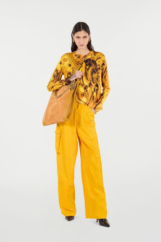 RC Pants With All-Over Mirror Snake Monogram RC Pants With All-Over Mirror Snake Monogram Yellow VKT202-RK010