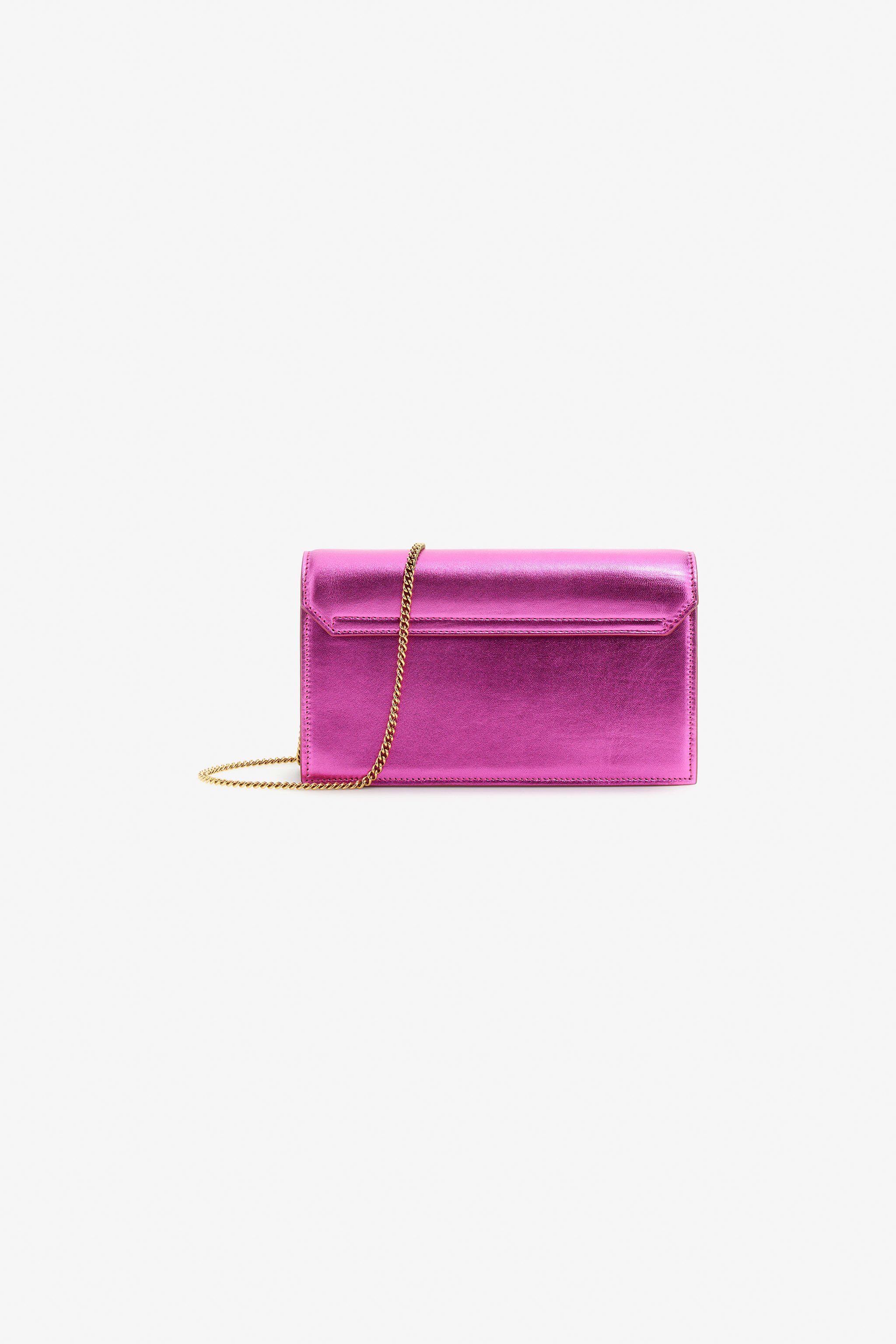 RC Shoulder bag with Monogram Mirror Snake Fuchsia SKB112-PN199