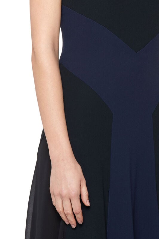 RC Long black and navy silk dress RC Long black and navy silk dress Dark blue HQT130-HR005