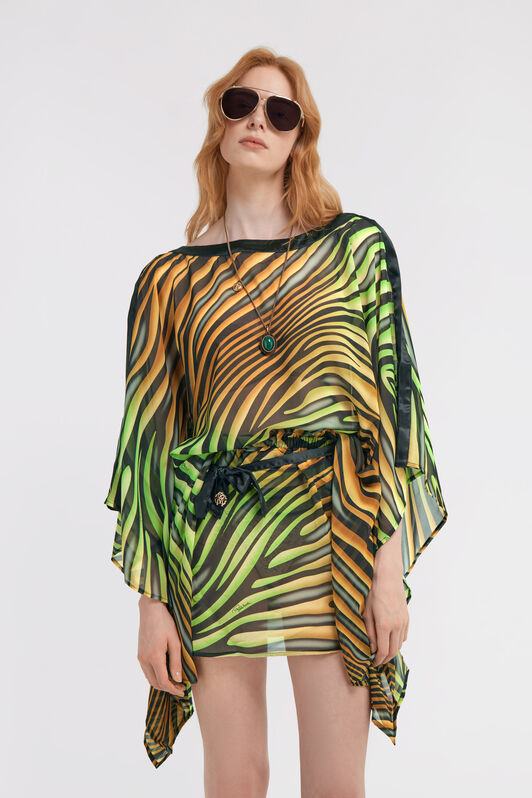 RC Zebra Print Kaftan TIGER GREEN KSW00B-7GI20