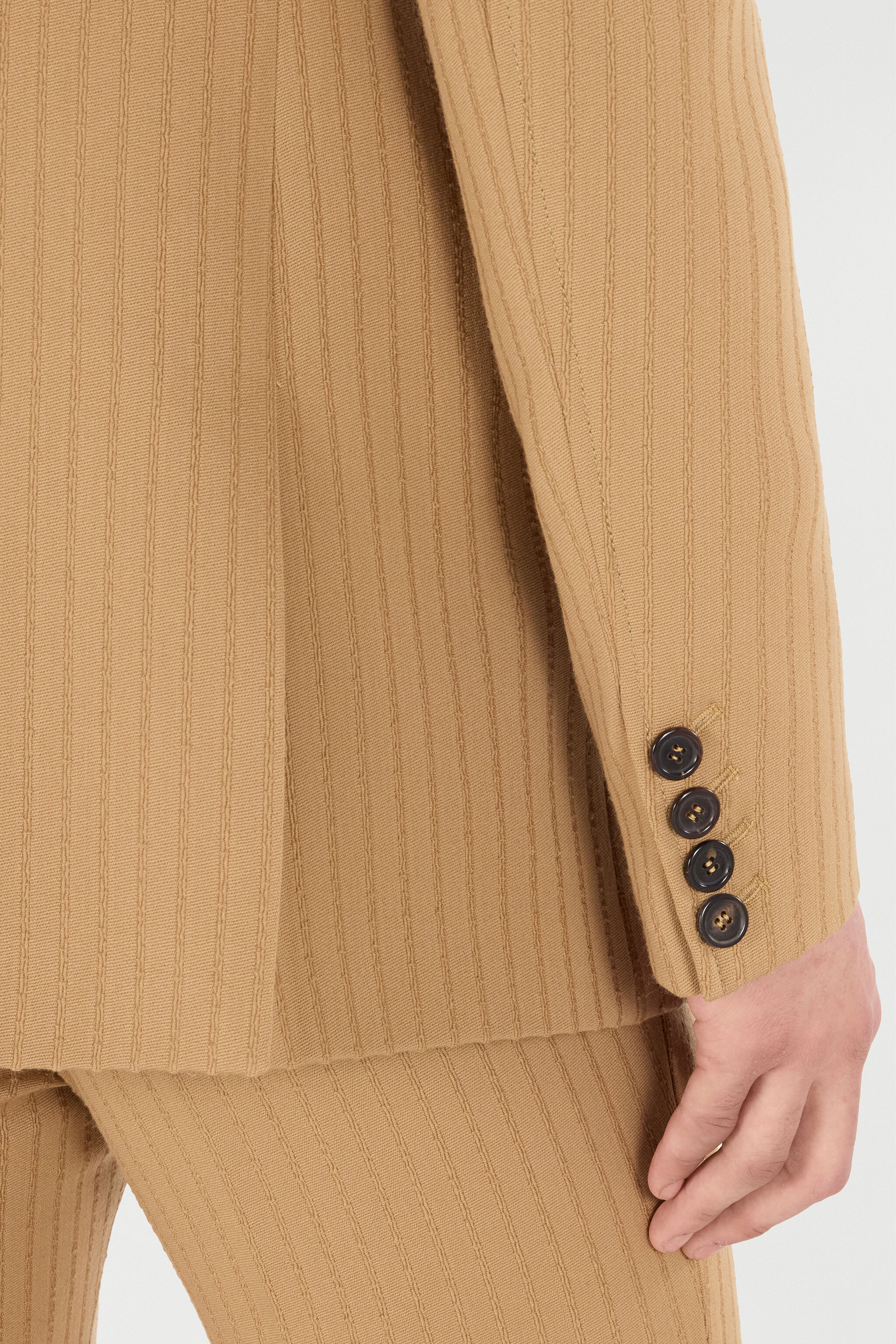 RC Double-Breasted Striped Jacket Marron clair VRT420-GE003