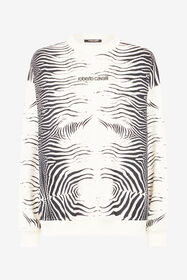 ${brand} Felpa Con Stampa Zebra E Logo ${colorDescription} ${masterID}