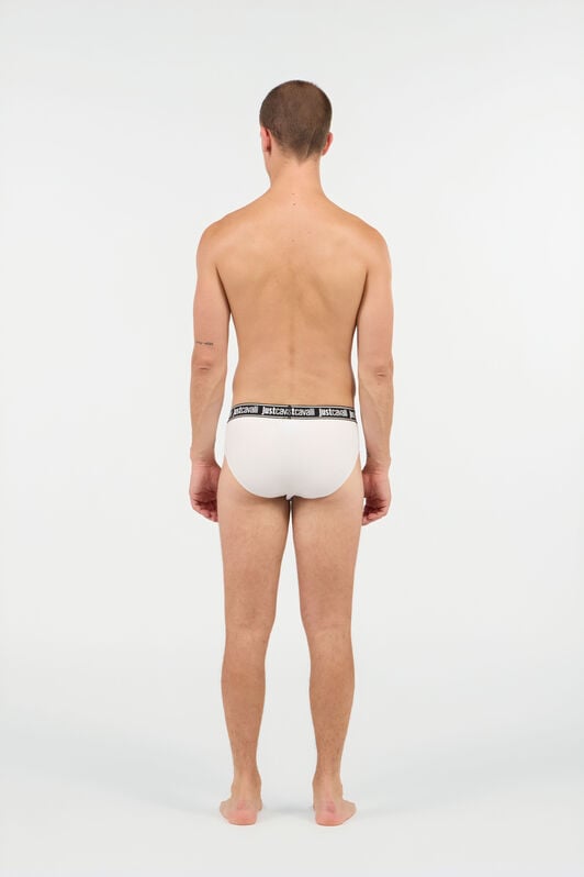 JC Weiße Baumwoll-Slips Mit Logo-Bund JC Weiße Baumwoll-Slips Mit Logo-Bund WHITE UFU001-UF093