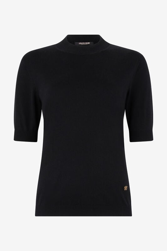 RC Knit Top In Cashmere, Silk, And Cotton Black UWM609-WH003