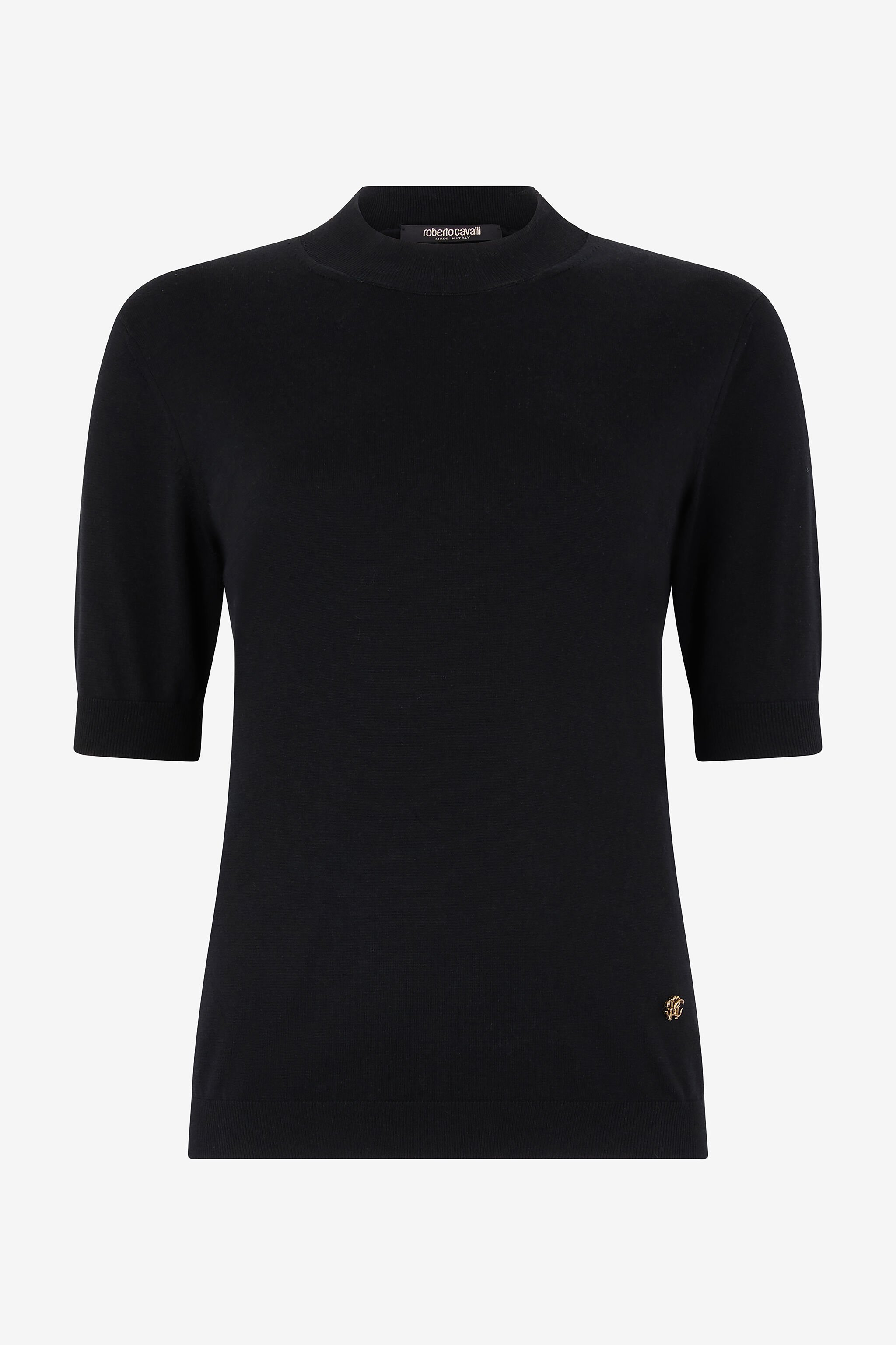 RC Knit Top In Cashmere, Silk, And Cotton Black UWM609-WH003