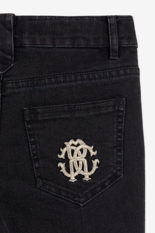 JU RC Monogram Jeans Black RJJ207-DS015