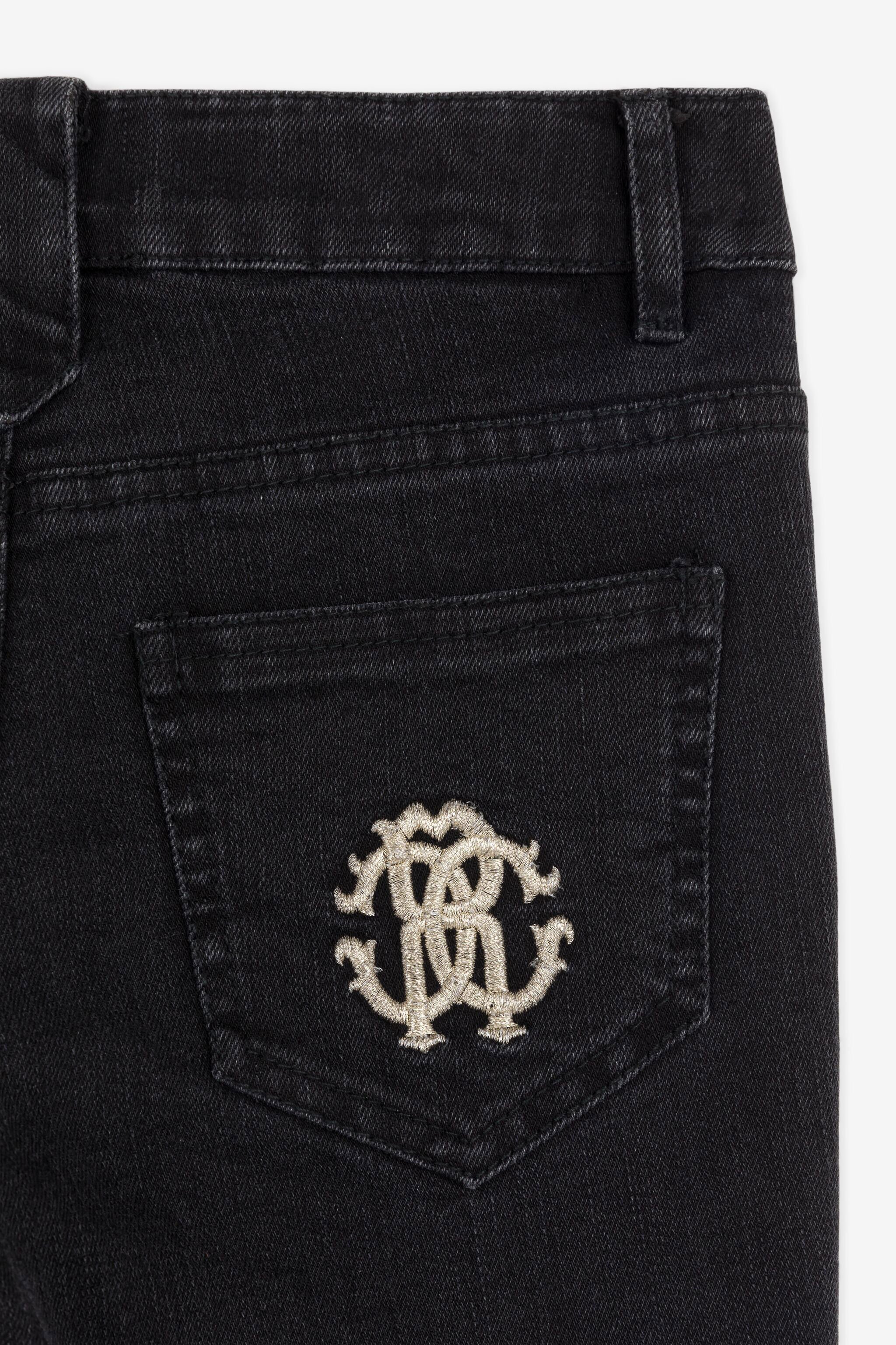 JU RC Monogram Jeans Black RJJ207-DS015