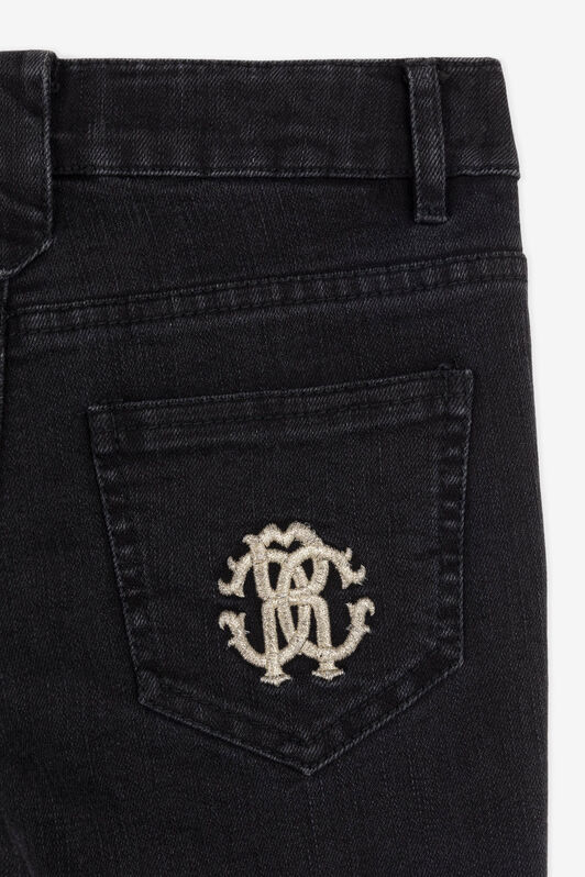JU Pantalones vaqueros con monograma RC JU Pantalones vaqueros con monograma RC Negro RJJ207-DS015