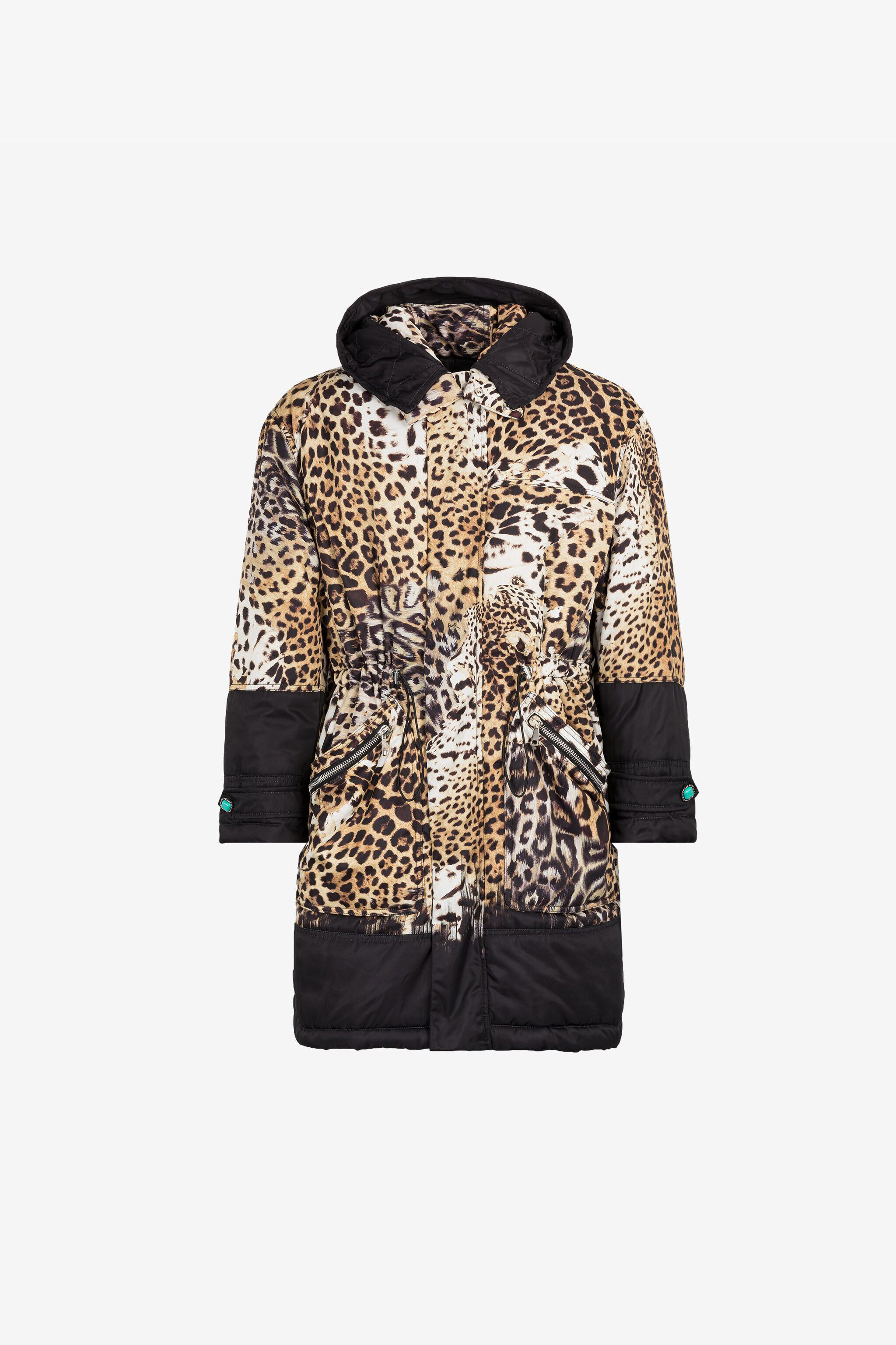 RC Leopard-Print Padded Coat Light brown RRT416-5R003