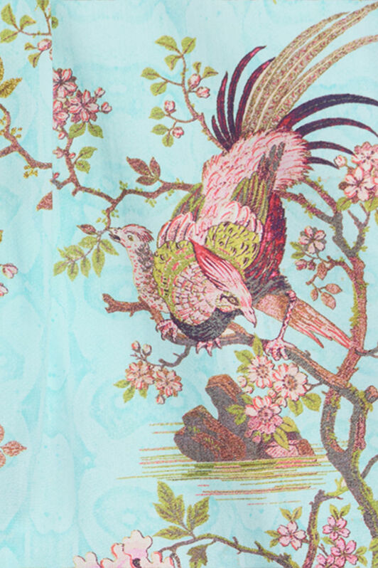 JU Multicolor Shirt with Floral and Pheasant Print MULTICOLOR VJT70F-7MQ07