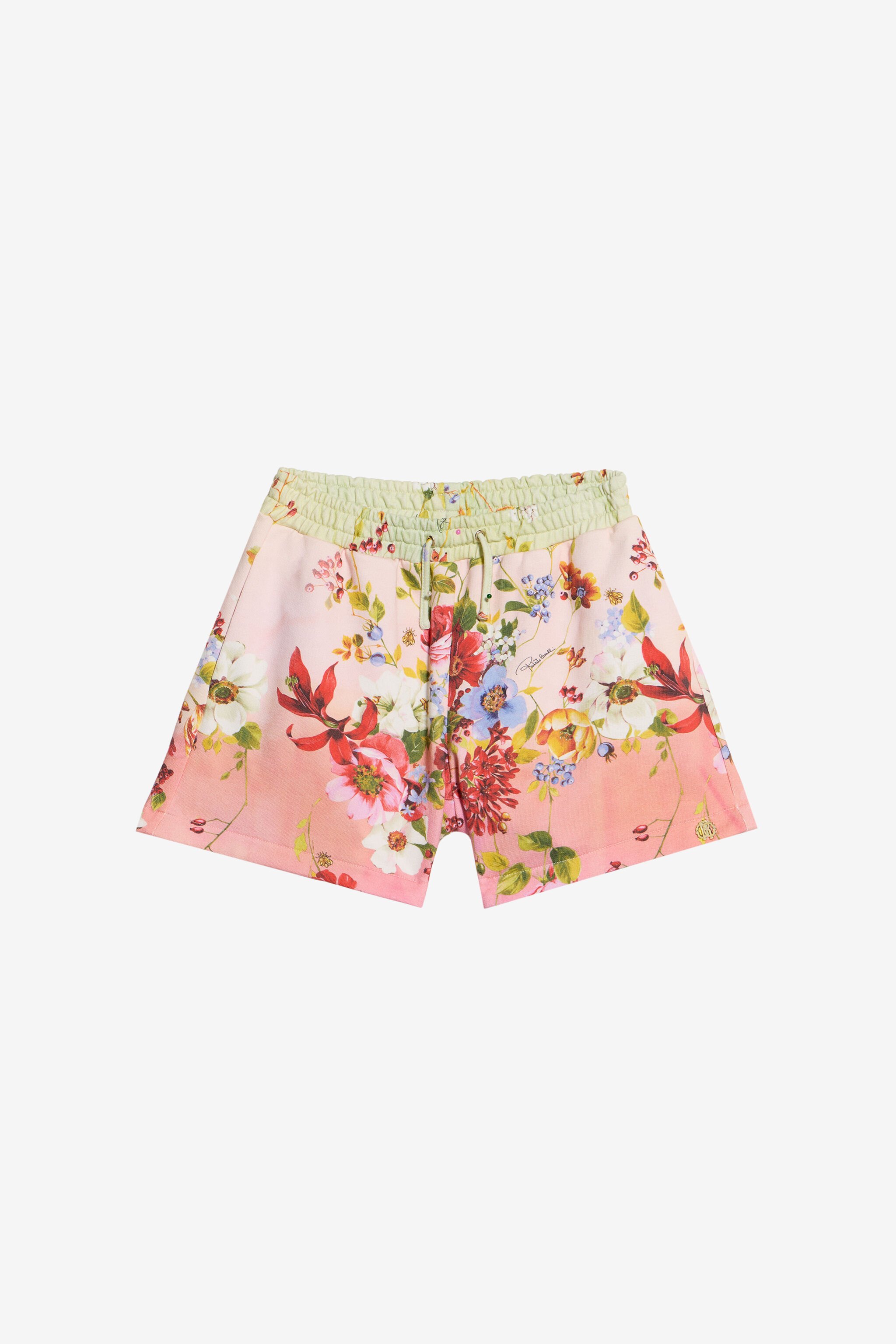 JU Miami Flowers Print Shorts JU Miami Flowers Print Shorts GREEN/FUXIA WJT21M-5OR64
