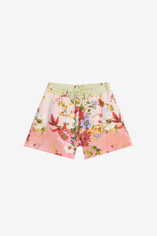 JU Miami Flowers Print Shorts JU Miami Flowers Print Shorts GREEN/FUXIA WJT21M-5OR64