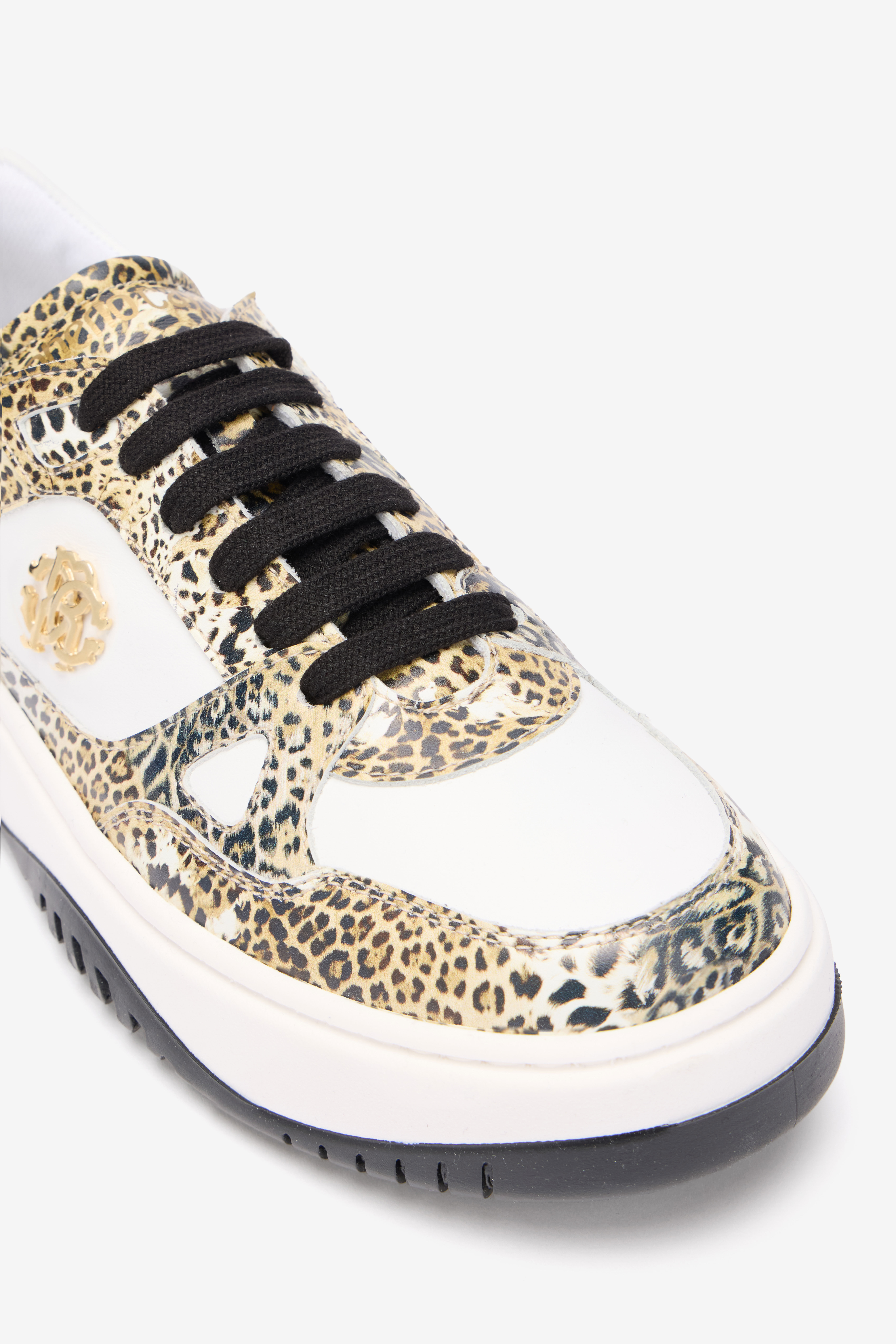 RC Sneaker à Imprimé Léopard avec Monogram RC JAGUAR/WHITE/BLACK QOS01K-PZO17