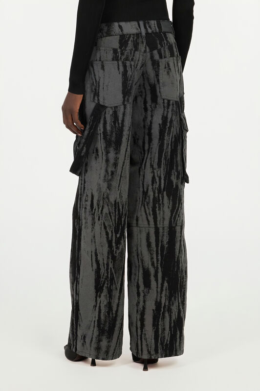 RC Black Jeans in Striated Effect Denim Noir VWJ250-DE013