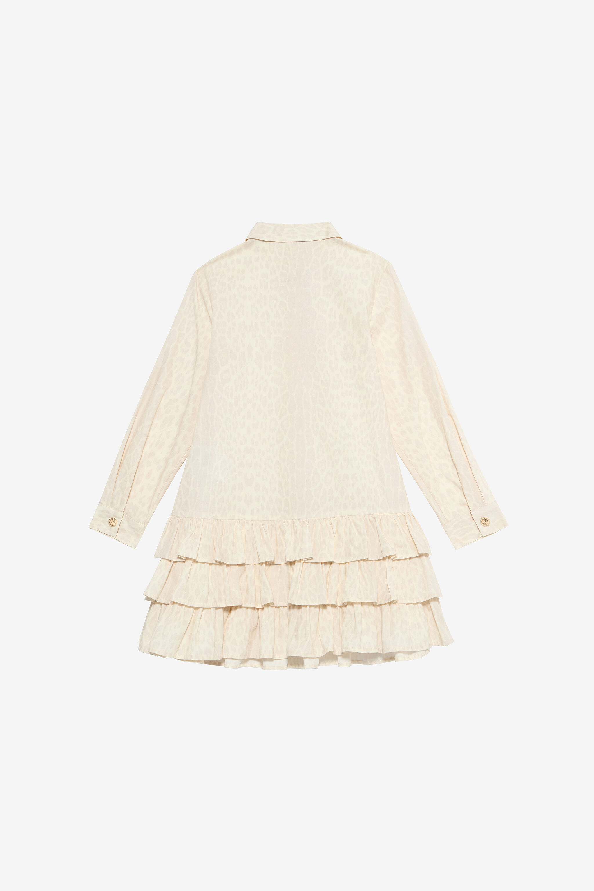 JU Ivory Dress with Jaguar Skin Print AVORY VJT10Q-7MO52