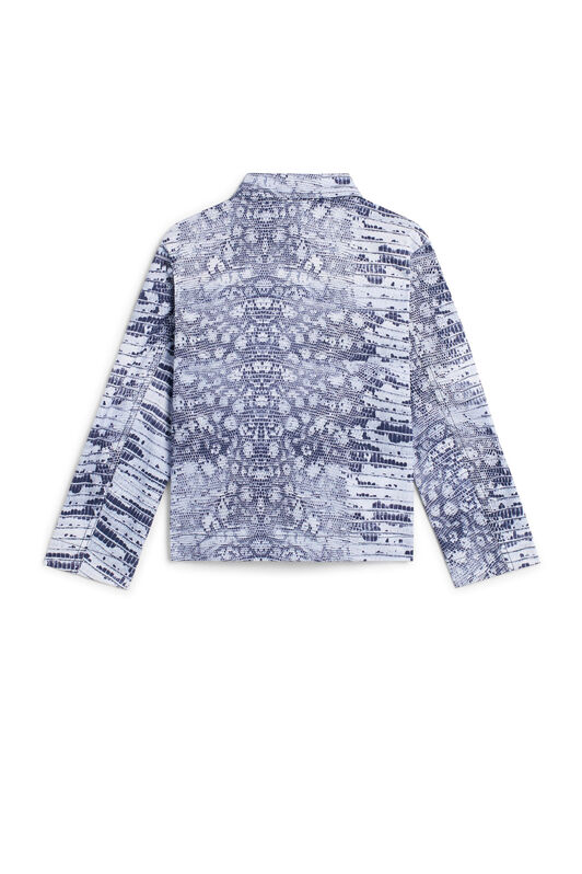 JU Lizard print jacket LIGHT BLU/BLUE IJT455-FMQ88