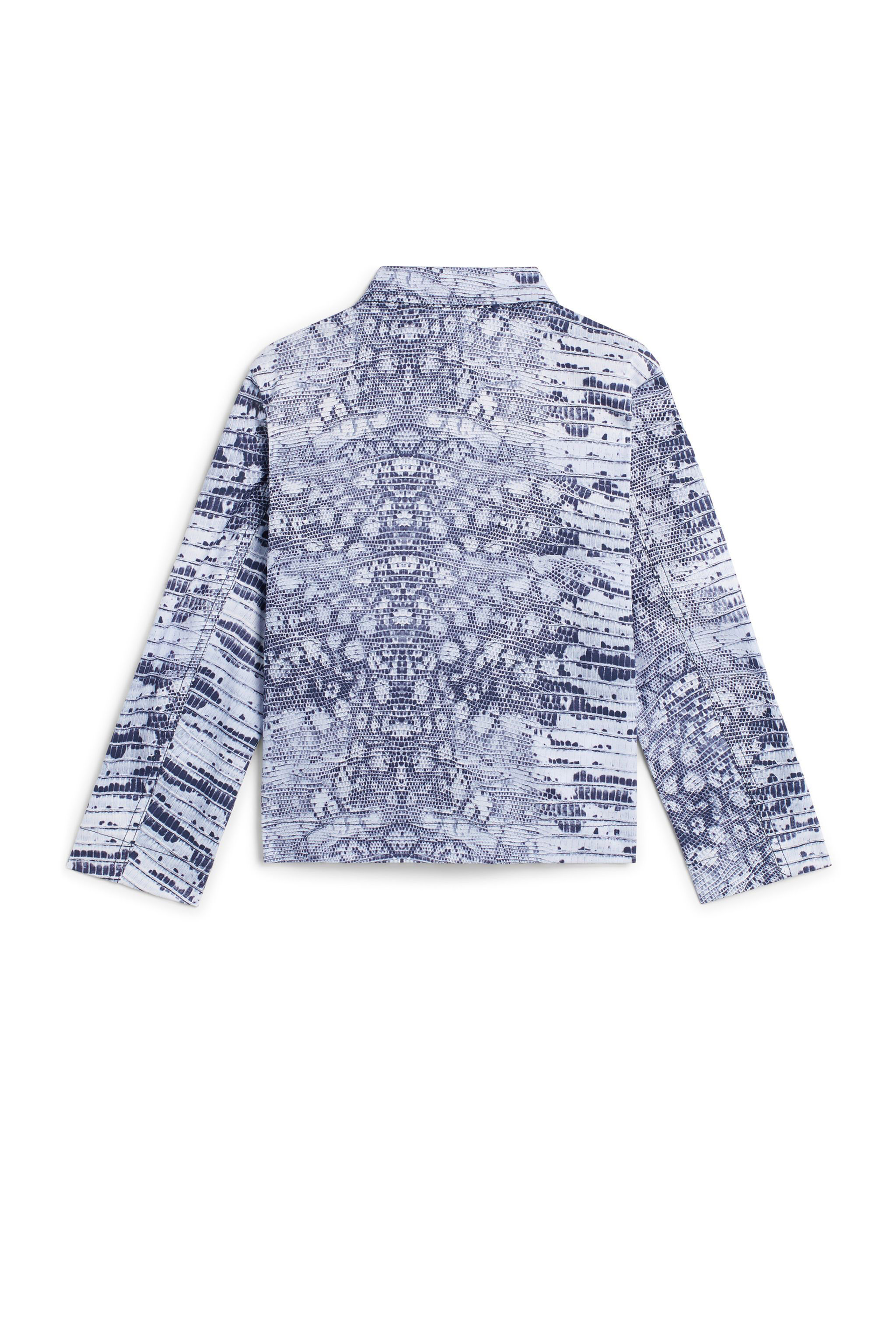 JU Lizard print jacket LIGHT BLU/BLUE IJT455-FMQ88