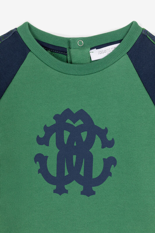JU RC Monogram Cotton Sweatshirt Green RJT912-CF050