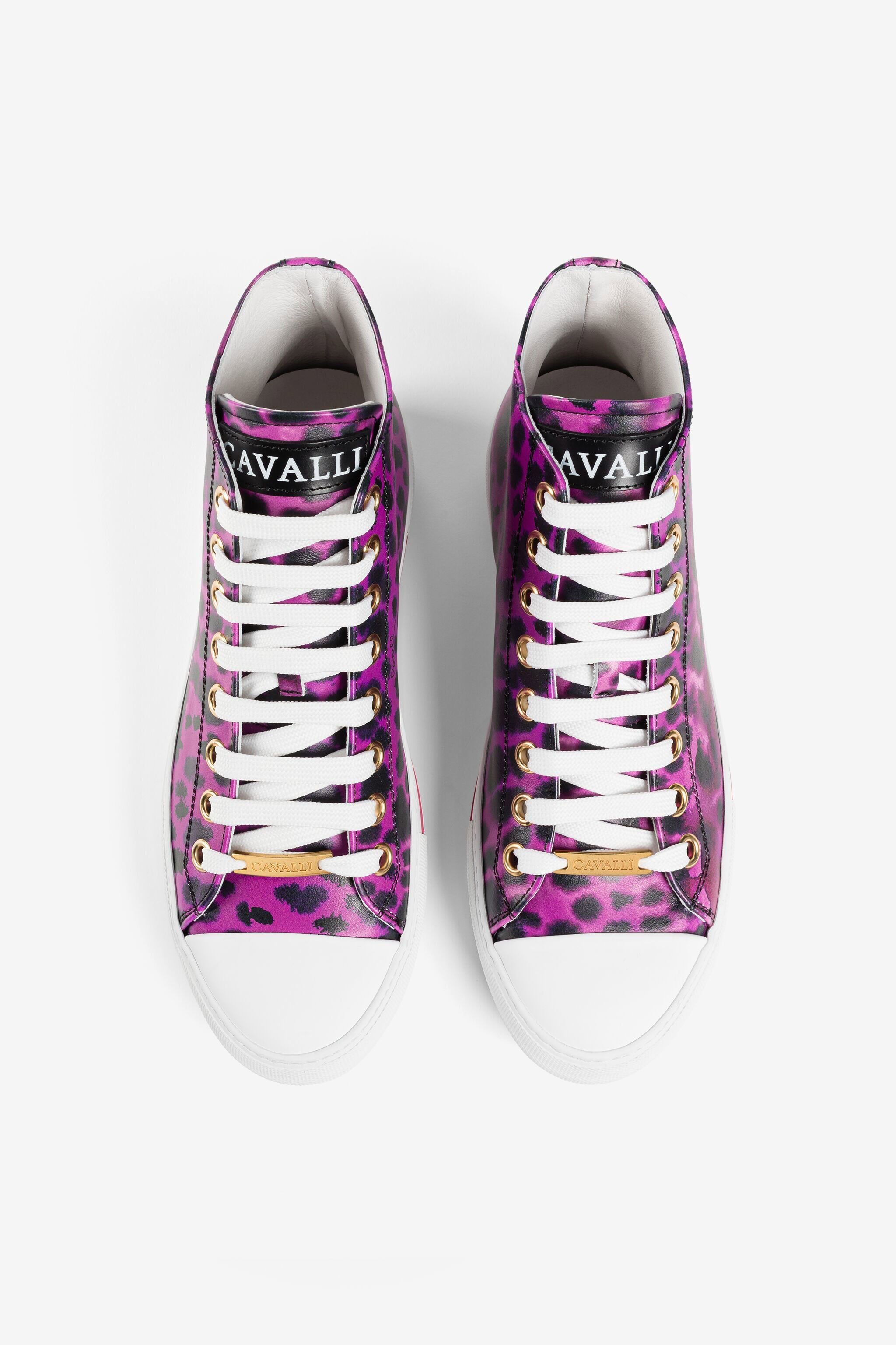 RC Animal-print hi-top sneakers Purple QKS156-PZA79