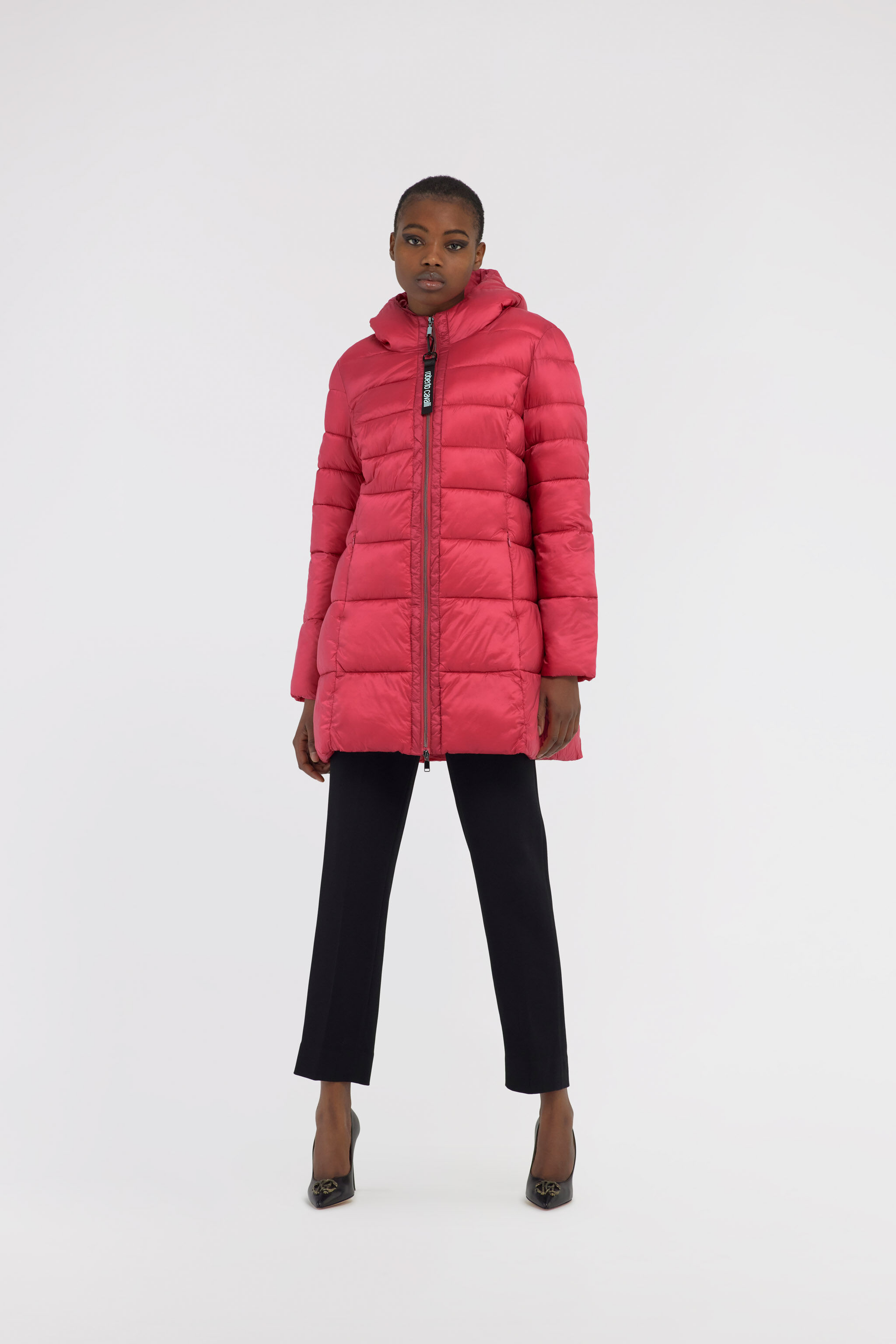 RC Long down jacket with zip Rouge NOT40P-SB001