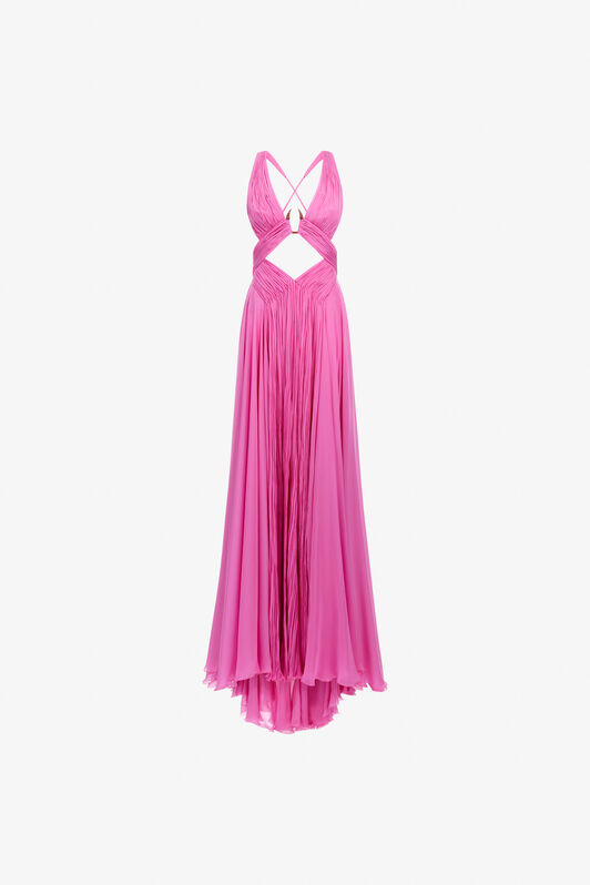 RC Long dress with cut out Fuchsia SKT120-CC001