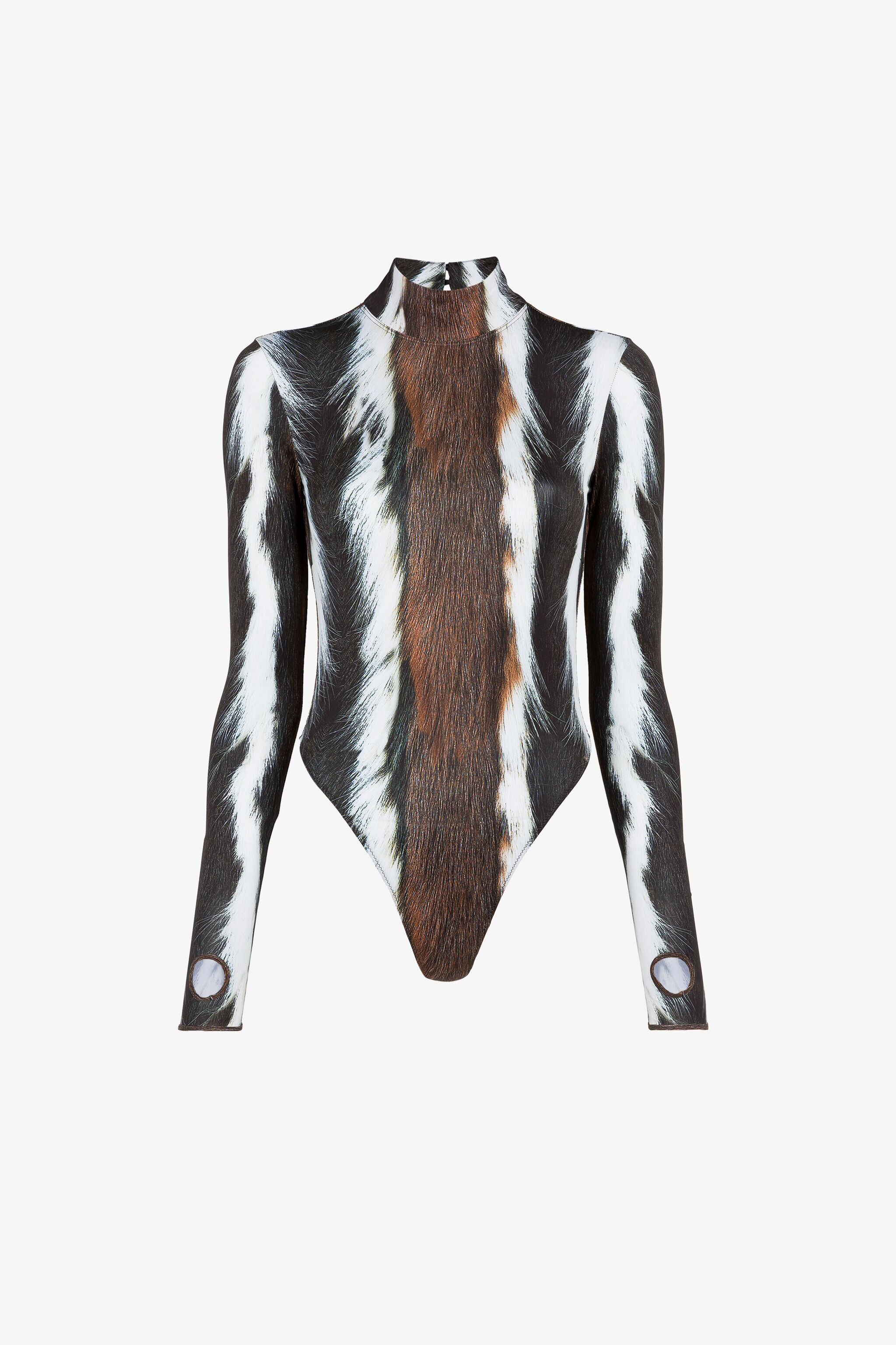 RC Animal-Print Bodysuit MULTICOLOR RKT66A-LNH05