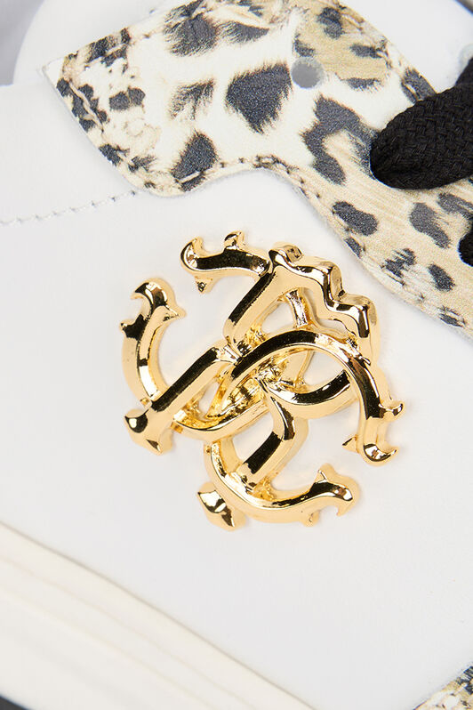 RC Leopard Print Sneaker with Monogram RC RC Leopard Print Sneaker with Monogram RC WHITE/JAGUAR QOS01L-PZO17