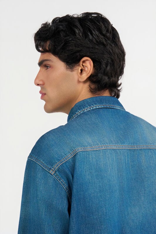 RC Camicia in Denim con Ricamo Tigre ENDLESS SKY WNJ72B-DAR37