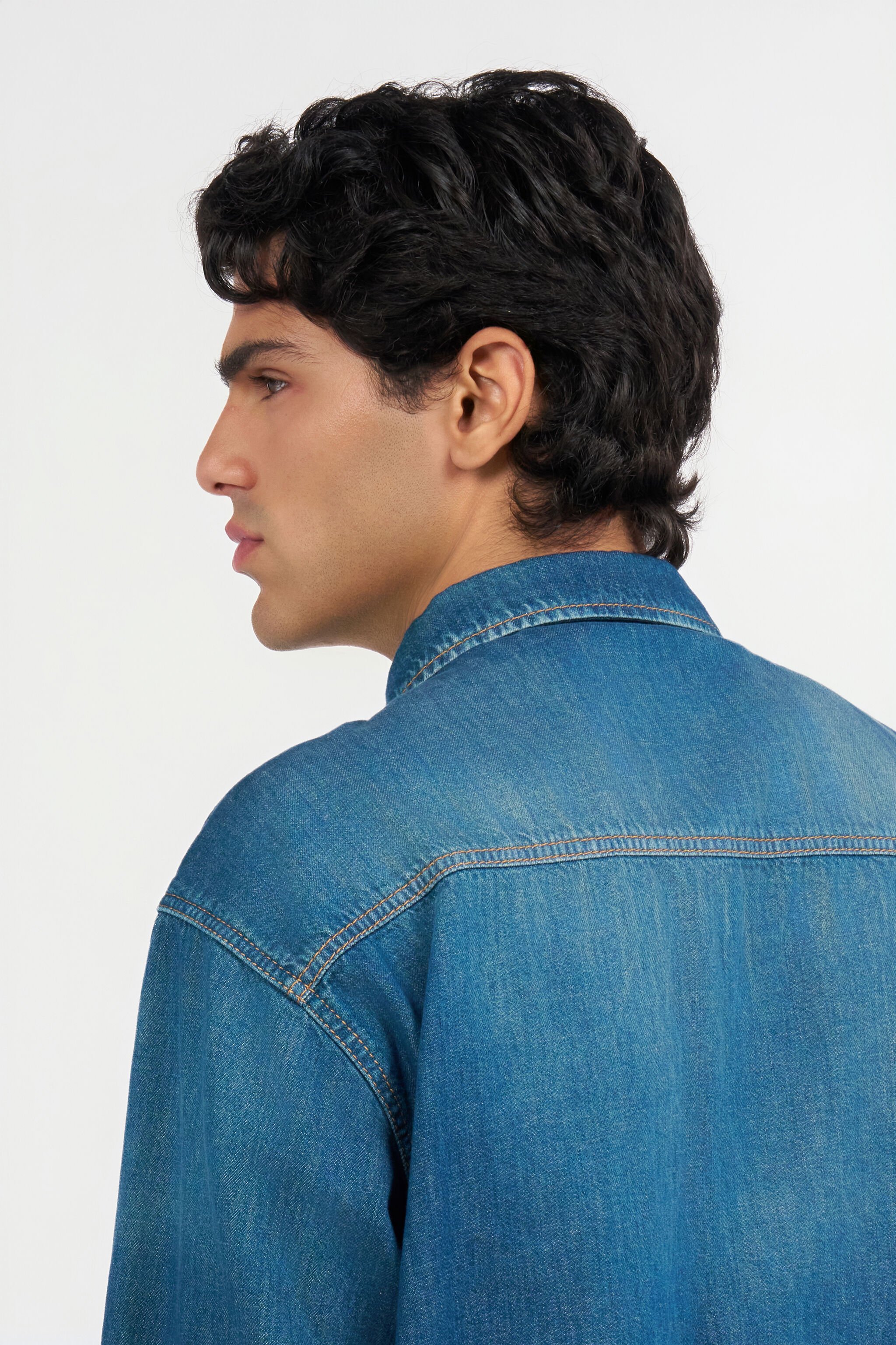 RC Camicia in Denim con Ricamo Tigre ENDLESS SKY WNJ72B-DAR37