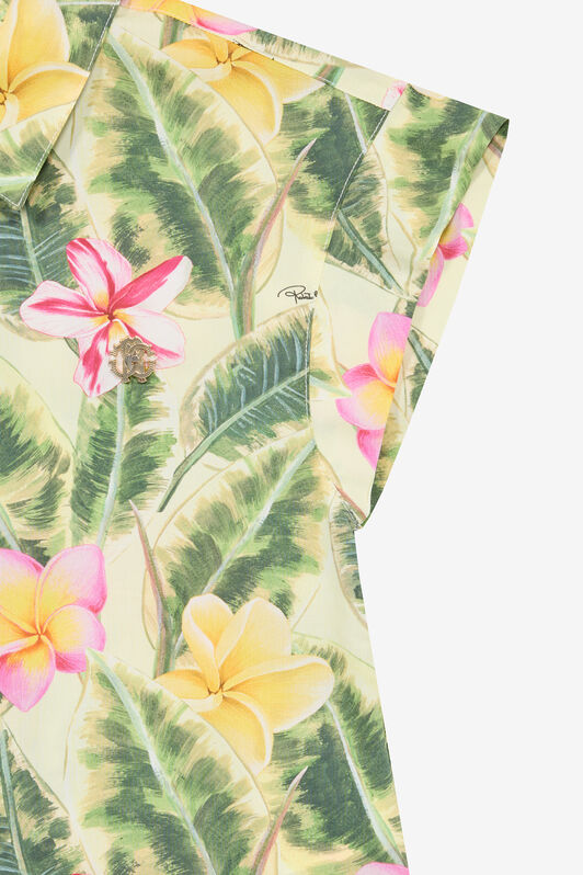 JU Shirt With Flower And Leaf Print Light green UJT72A-7MO38