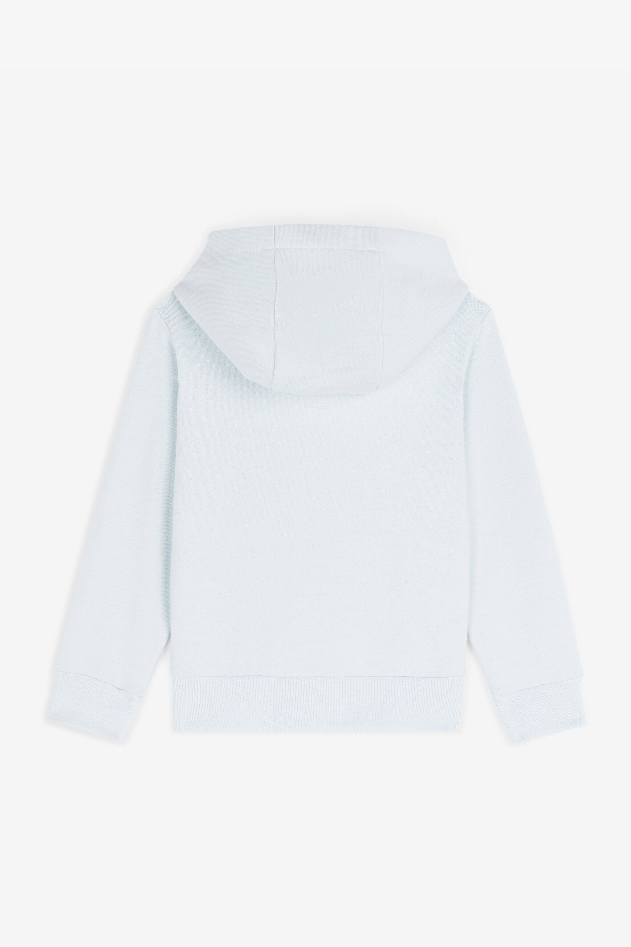 JU Felpa con zip e stampa Teddy Bear Azzurro RJT907-CF050