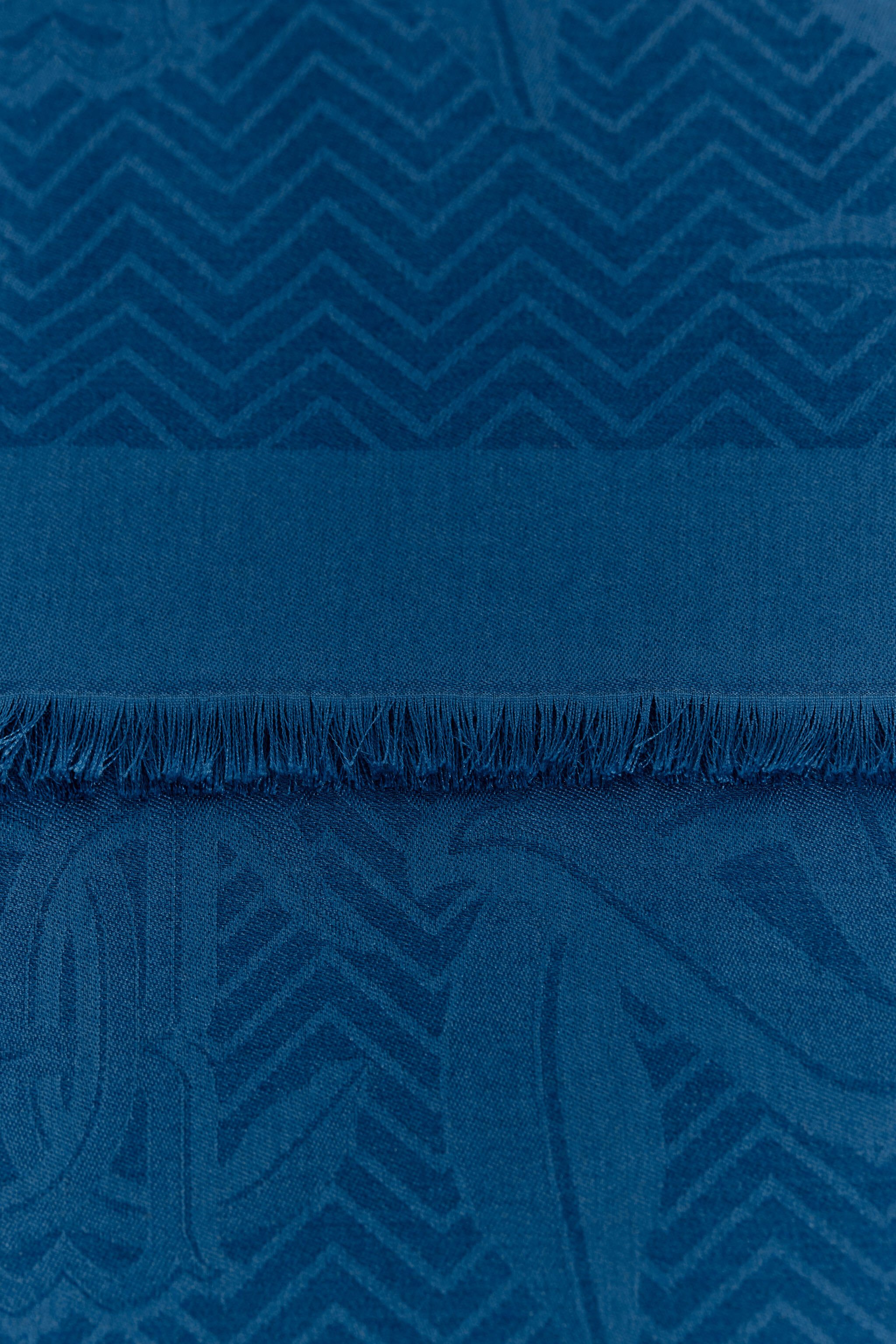 RC Jacquard Shawl with Mirror Snake Monogram Dark blue TALR29-IR046