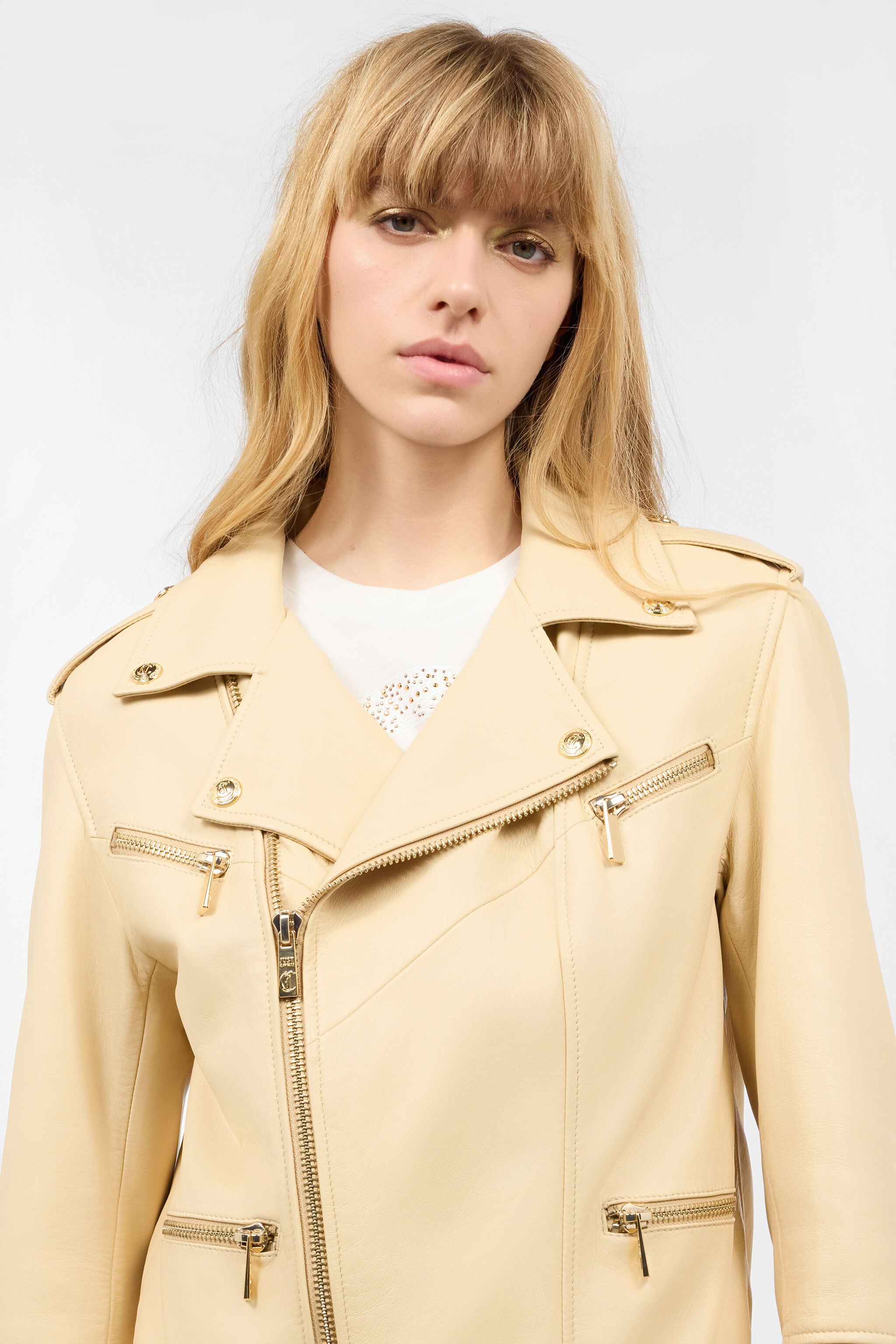 JC Veste À Logo Clouté Marron clair UFP003-UF268