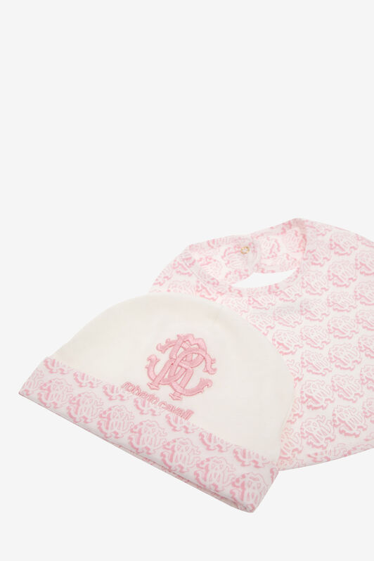 JU RC Monogram embroidery babygrow set Pink SJT839-JD001