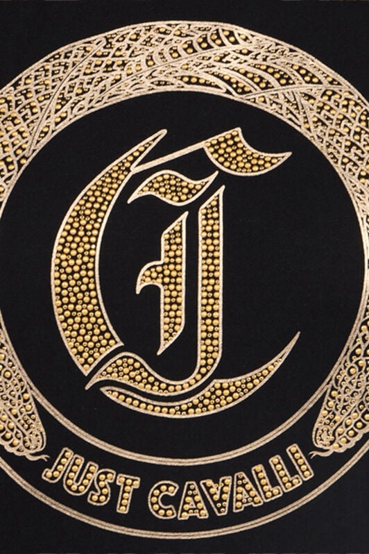 JC T-Shirt Nera BLACK/GOLD VFT180-VF303