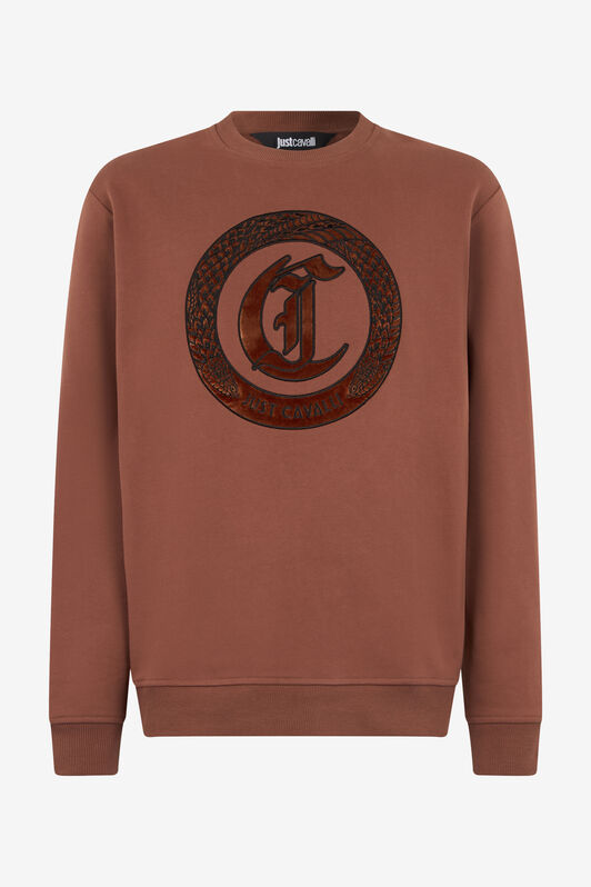 JC Felpa Con Monogram JC Marrone TFT052-TF069