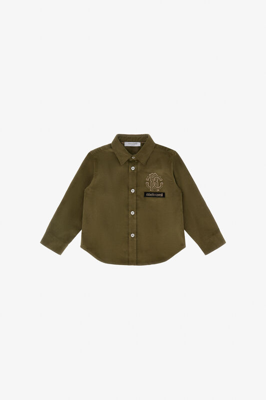 JU Velvet Shirt With RC Monogram JU Velvet Shirt With RC Monogram GREEN TJT701-VL006