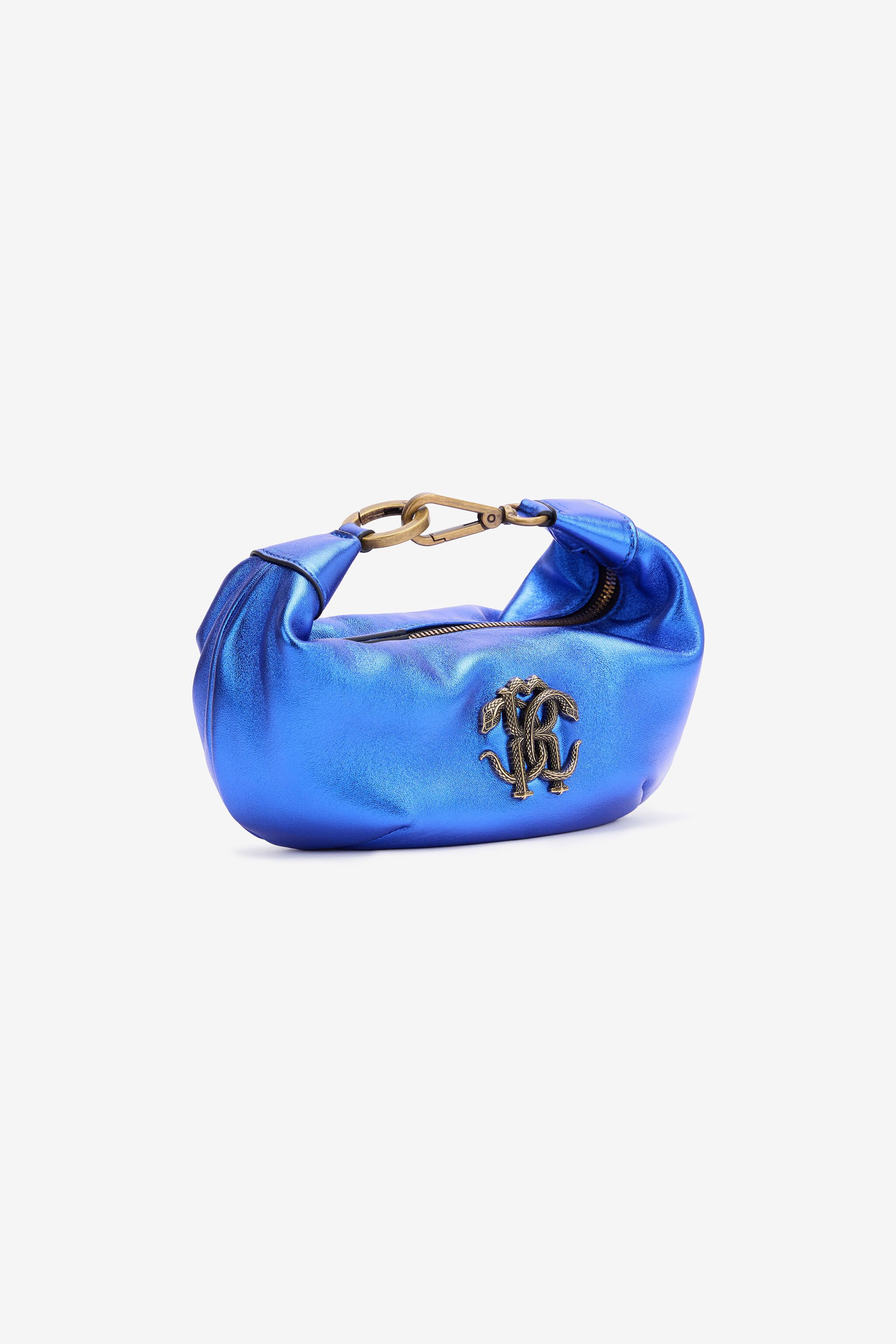 RC Hobo Bag with Mirror Snake Monogram BLUE POB00A-PZ296