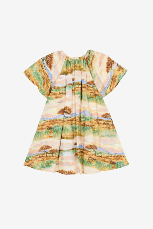 JU Safari-Print Dress Light brown UJT10E-7MO40