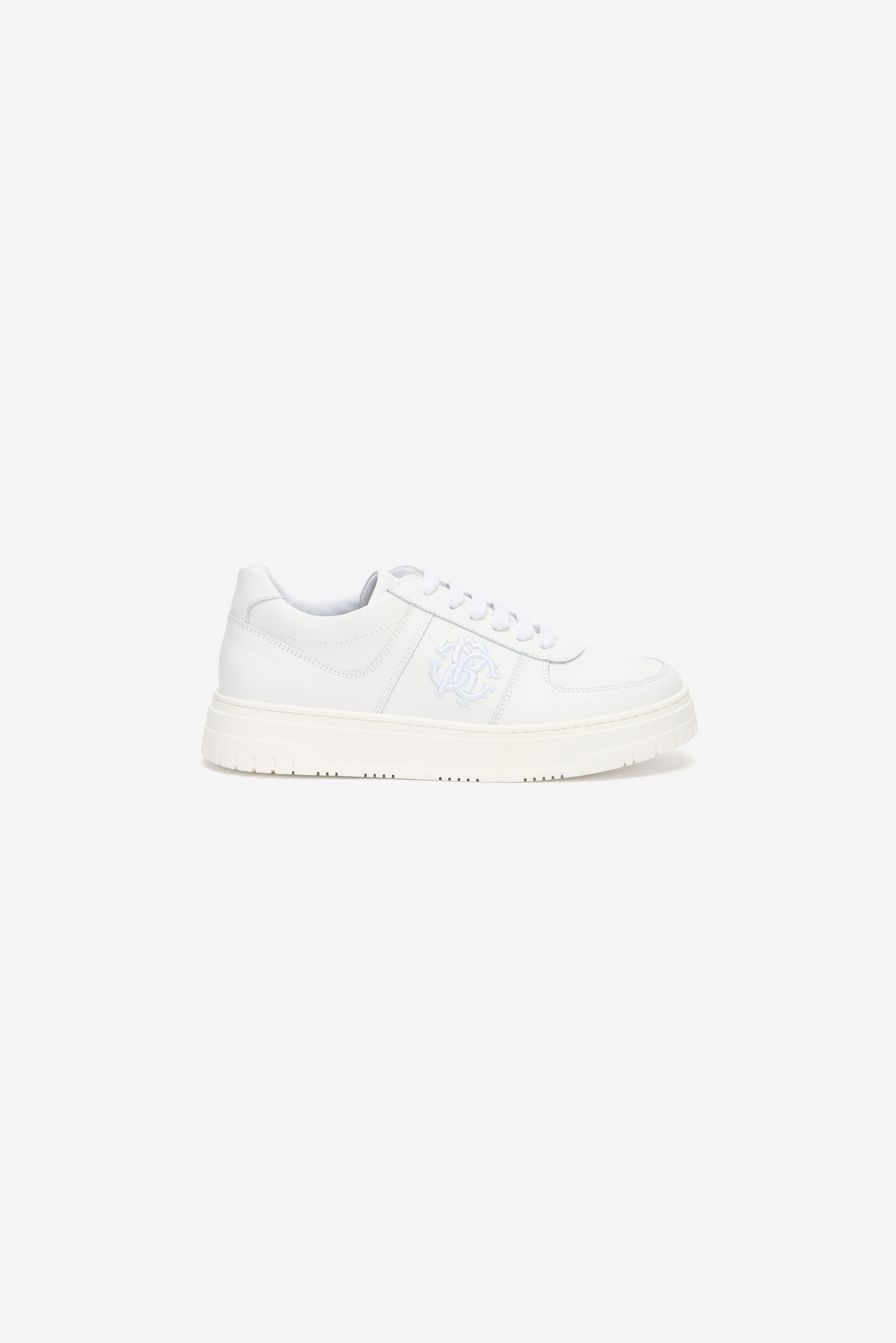 RC White Sneaker with Embroidered Monogram RC WHITE QOS01M-PZO20