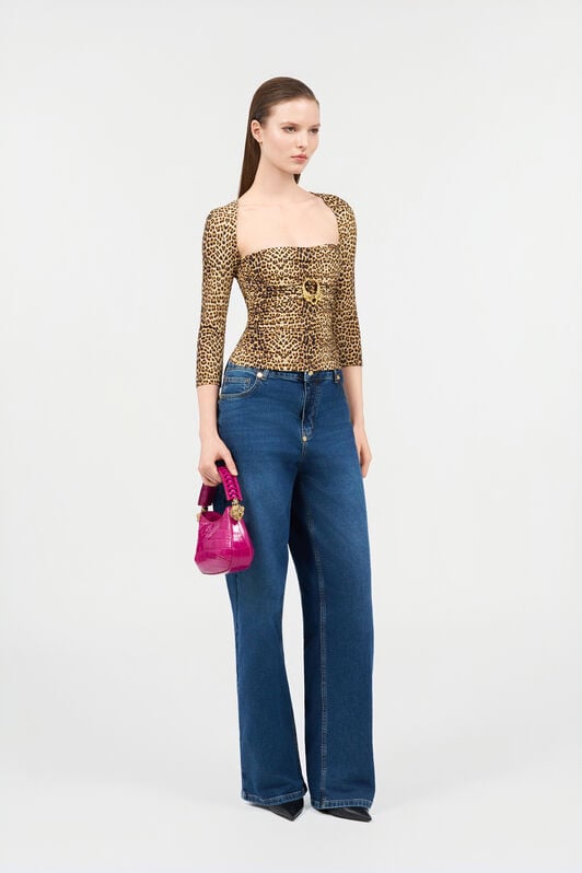 RC Top a Maniche Lunghe con Stampa Baby Jaguar RC Top a Maniche Lunghe con Stampa Baby Jaguar BROWN WQT600-LNR31