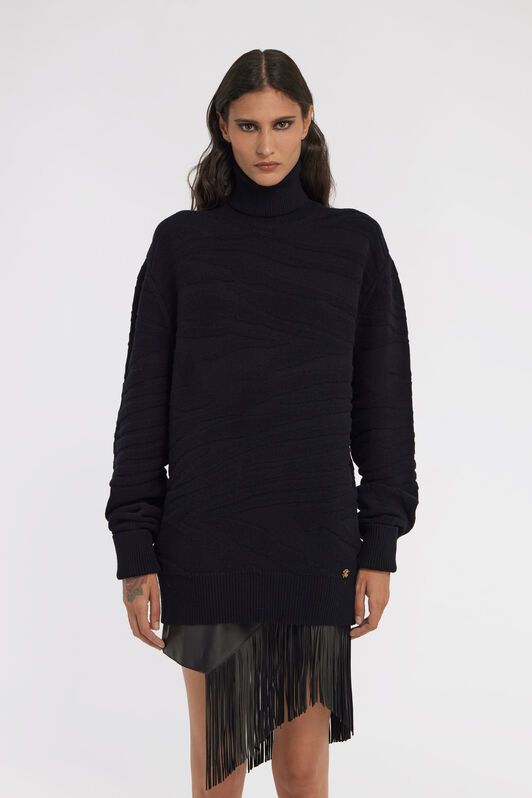 RC Turtleneck Sweater Negro TKM622-MQ001